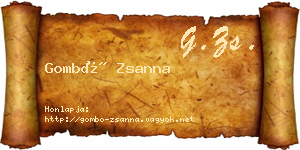 Gombó Zsanna névjegykártya